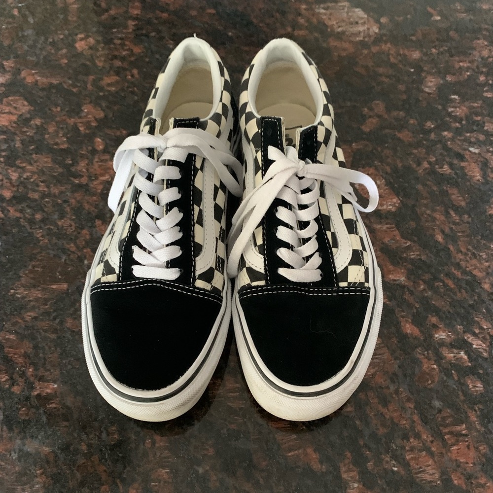 Vans Ward Lo Checkerboard w/ Black Suede Size 8